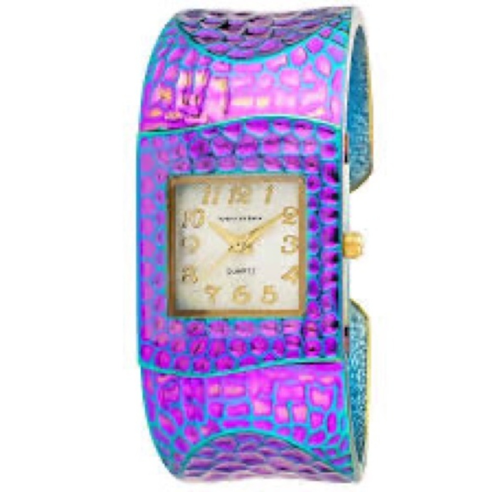 New Vernier Hammered Bangle Rainbow Watch